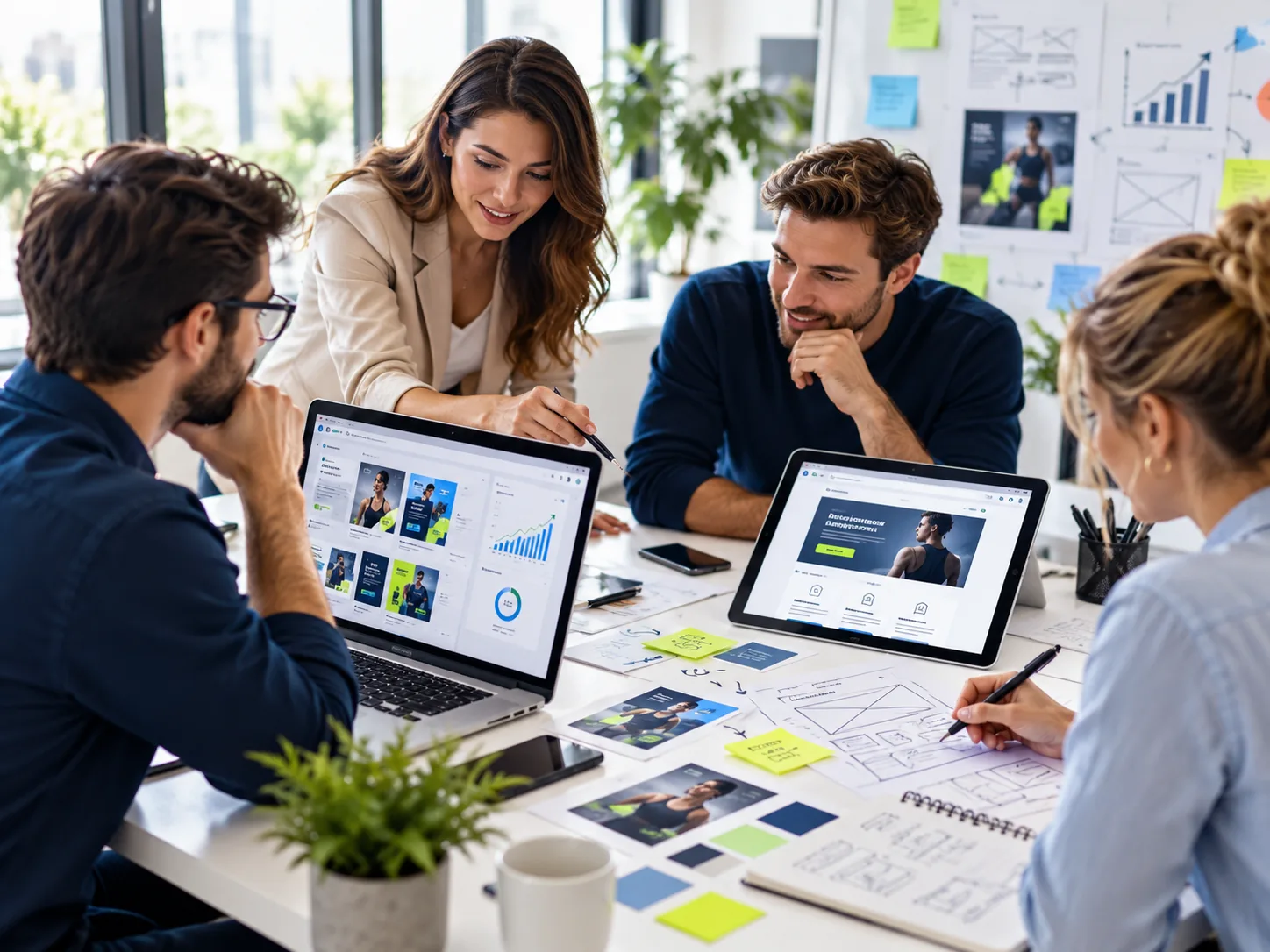Illustration de préparation d'une stratégie de communication digitale