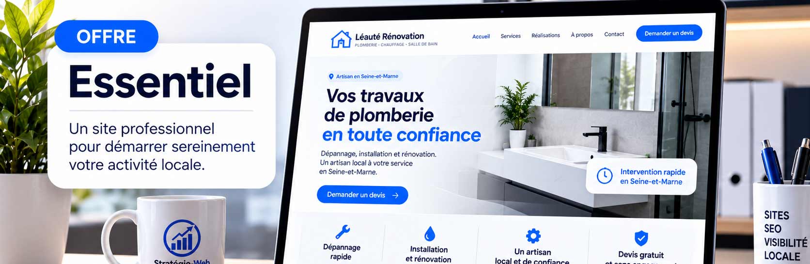 Illustration marketing : creation site premium